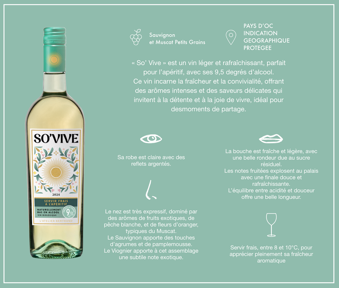 So'Vive Naturellement Bas en Alcool Bio 2024 75cl